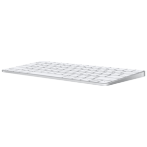 Magic Keyboard with a slim, low-profile design and slightly angled bottom edge.