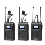 Professional-grade wireless lavalier mic with Hi-Fi audio and noise reduction for filmmaking, streaming, and interviews.